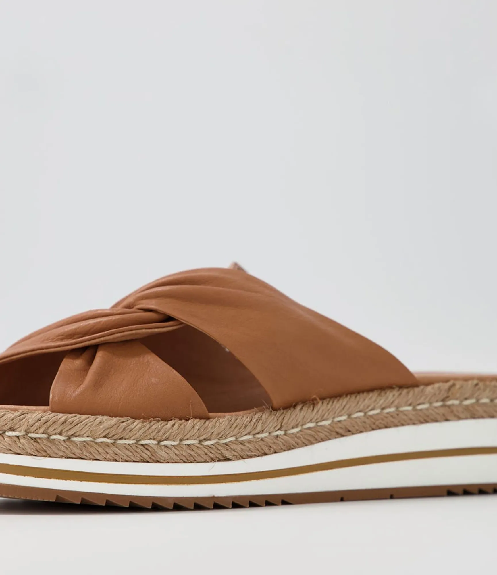 Flash Sale Midas Shoes Action Dark Tan Leather Slides