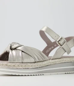 New Midas Shoes Adeline Argento Rope Leather Sandals