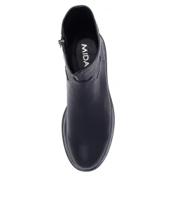 Best Midas Shoes Aila Black Stretch Ankle Boots