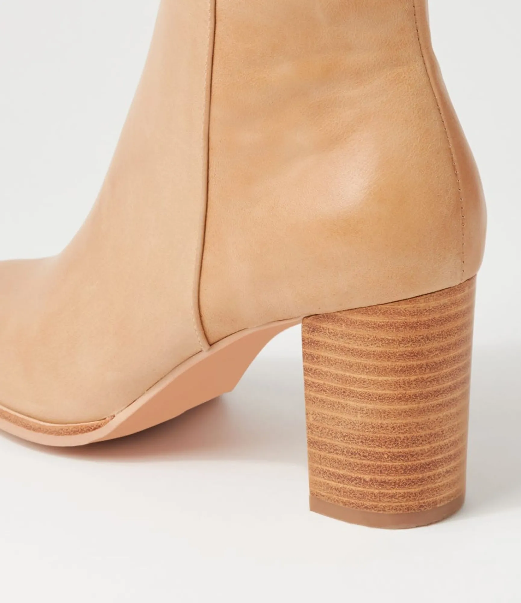 Outlet Midas Shoes Ainslee Cappuccino Leather Calf Boots