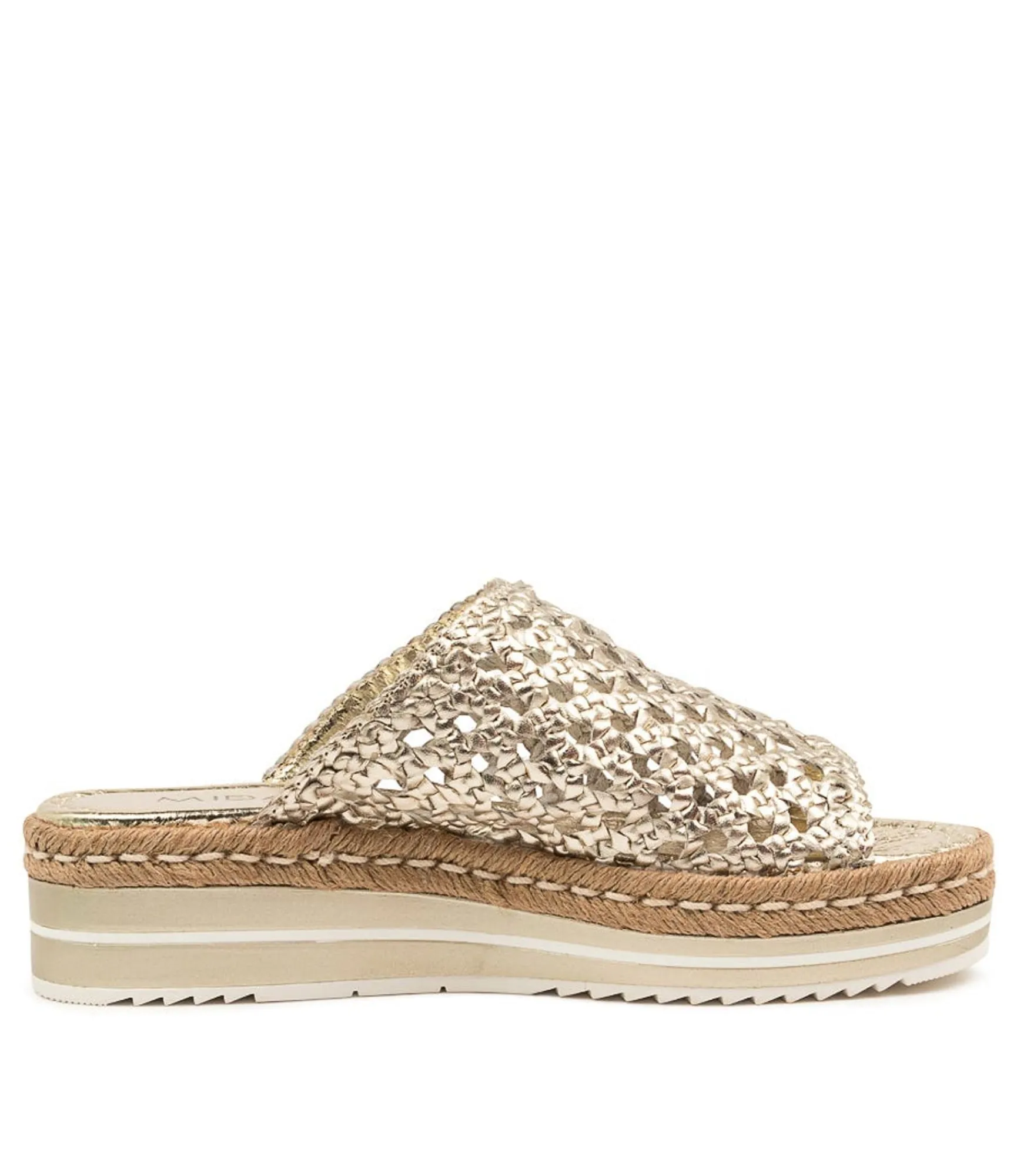 Shop Midas Shoes Aldo Pale Gold Woven