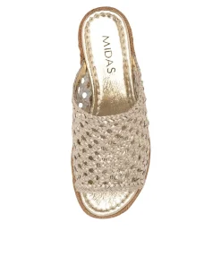 Shop Midas Shoes Aldo Pale Gold Woven