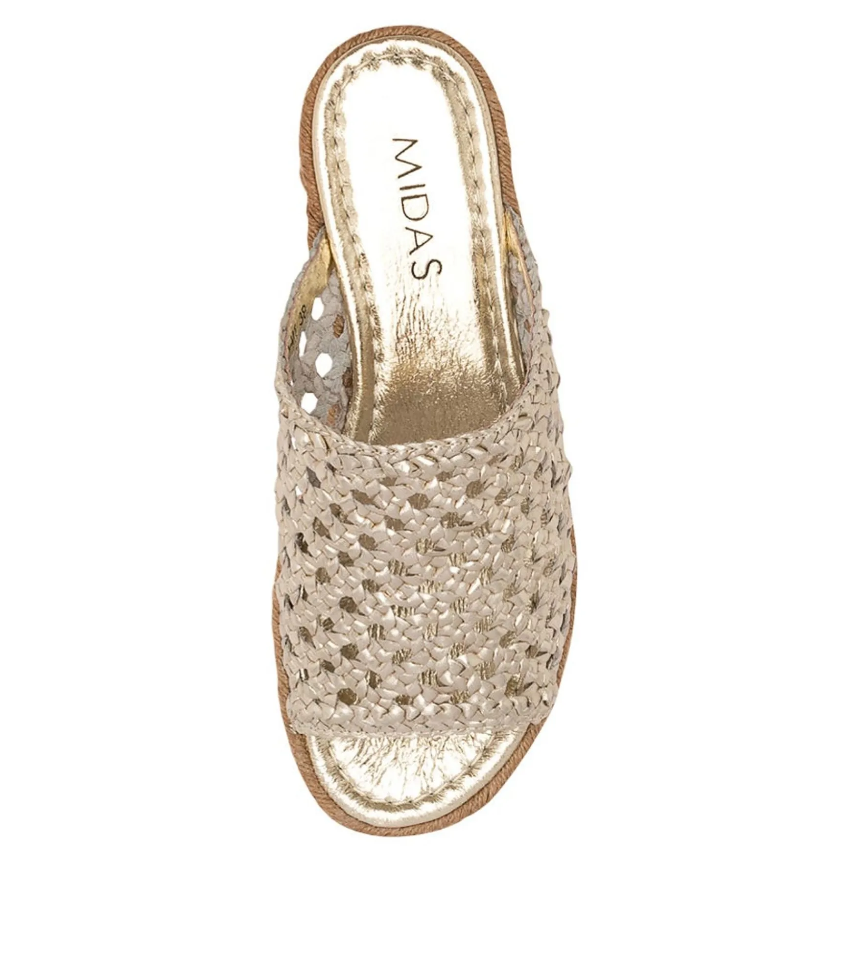 Shop Midas Shoes Aldo Pale Gold Woven