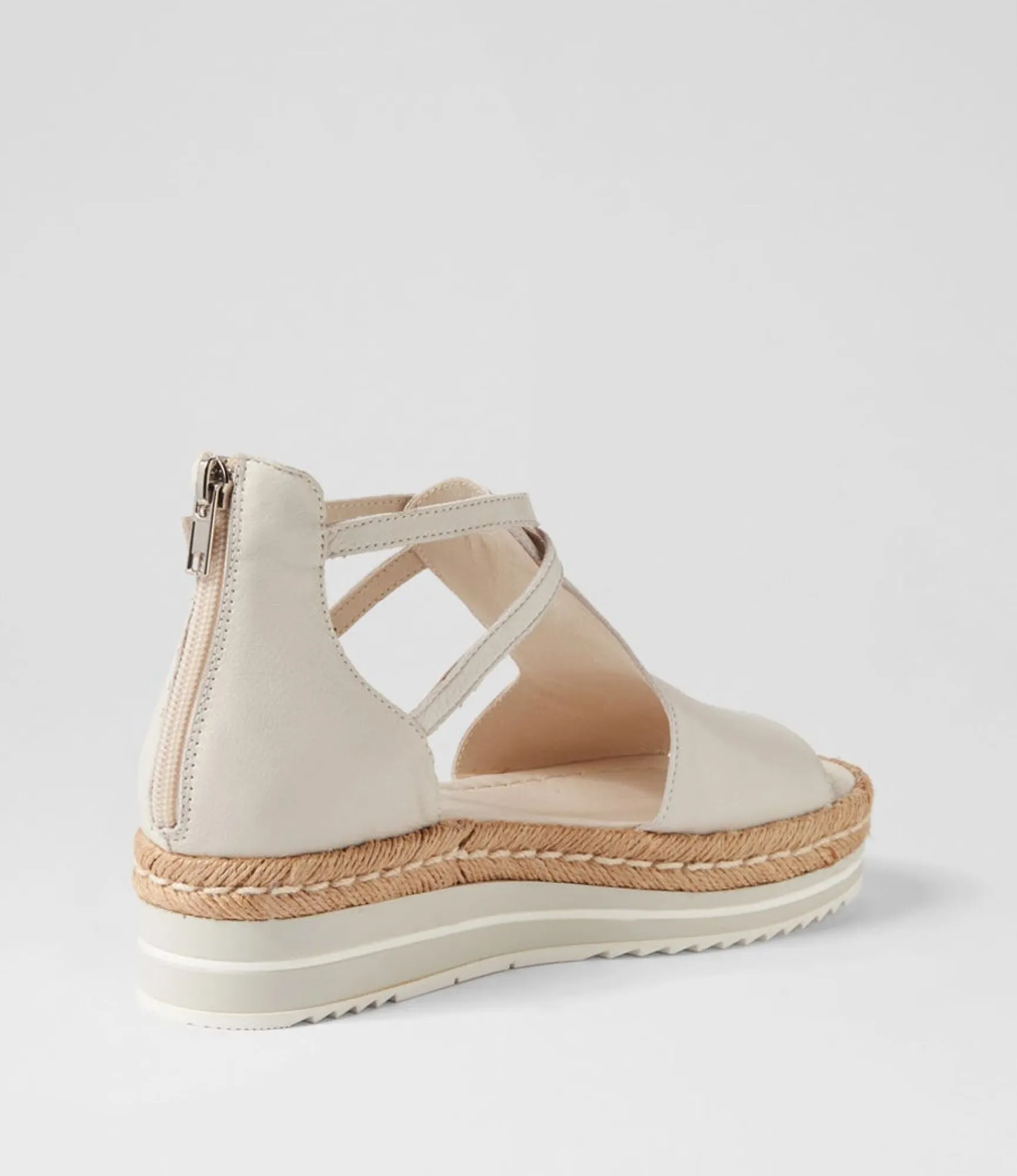 Clearance Midas Shoes Alexus Ivory Leather Sandals