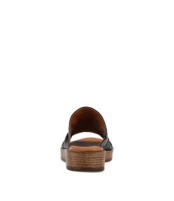 Cheap Midas Shoes Alio Black Leather Slides Ns