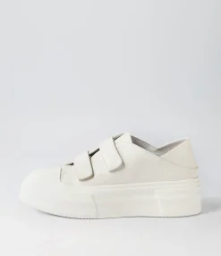 Best Sale Midas Shoes Alpines White Leather Stitch Sneakers
