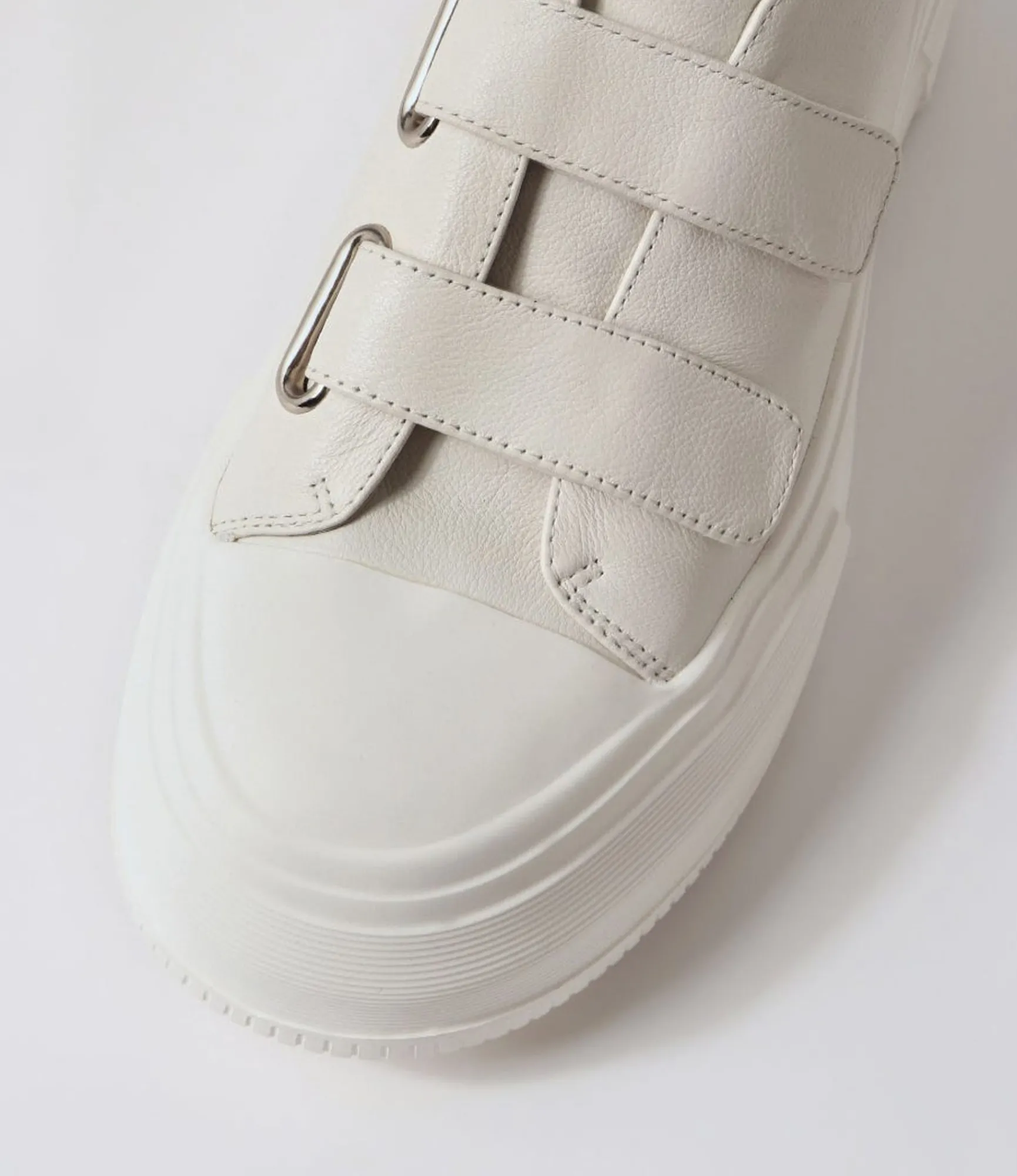 Best Sale Midas Shoes Alpines White Leather Stitch Sneakers