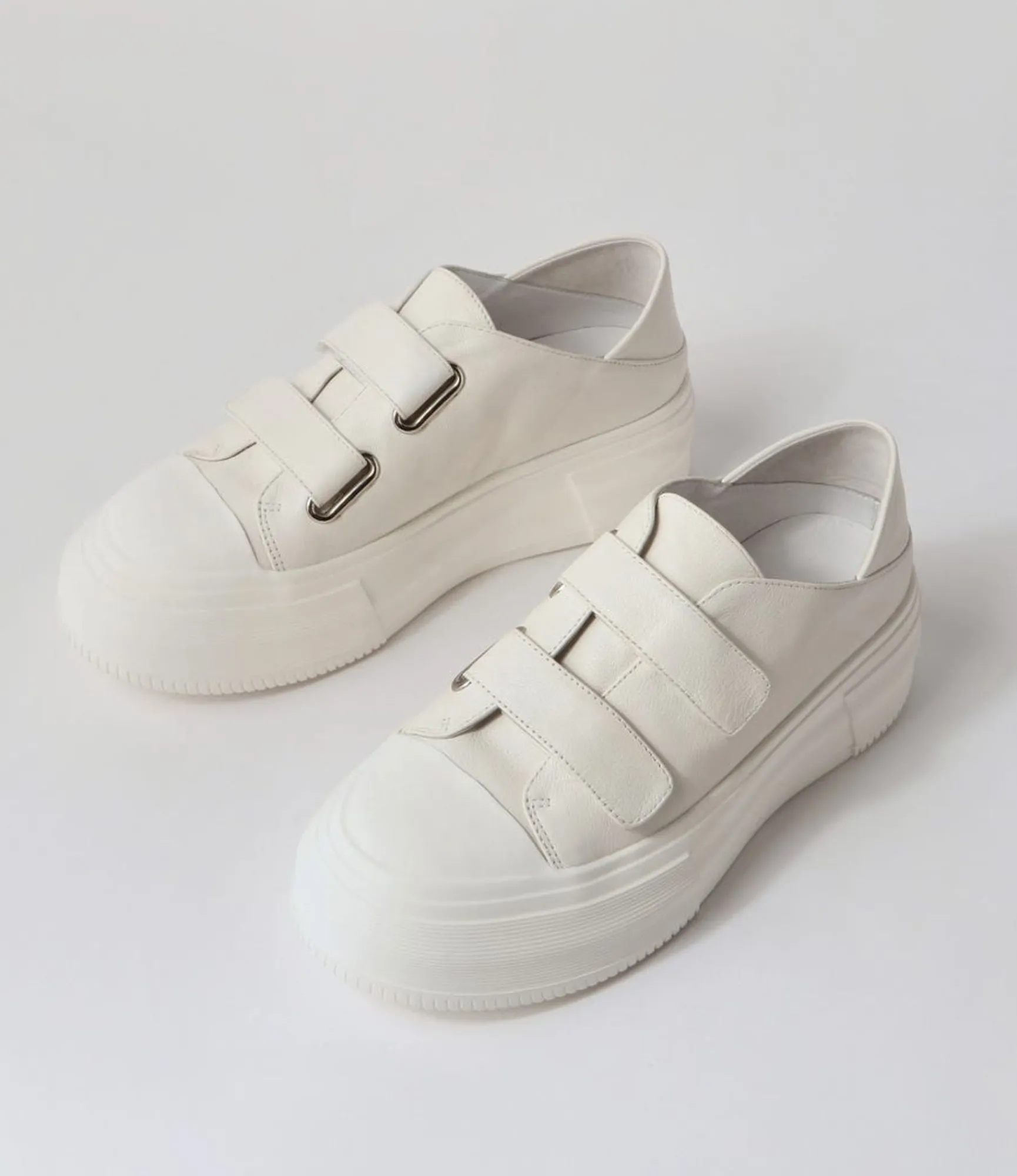Best Sale Midas Shoes Alpines White Leather Stitch Sneakers