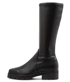 Best Midas Shoes Alust Black Stretch Knee High Boots