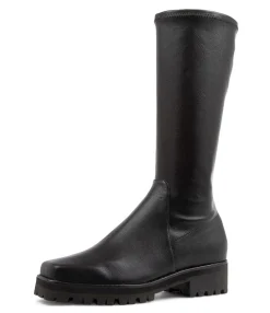 Best Midas Shoes Alust Black Stretch Knee High Boots