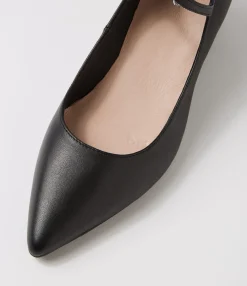 Discount Midas Shoes Alyiahe Black Leather Heels