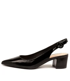 Sale Midas Shoes Amali Black Patent Lea