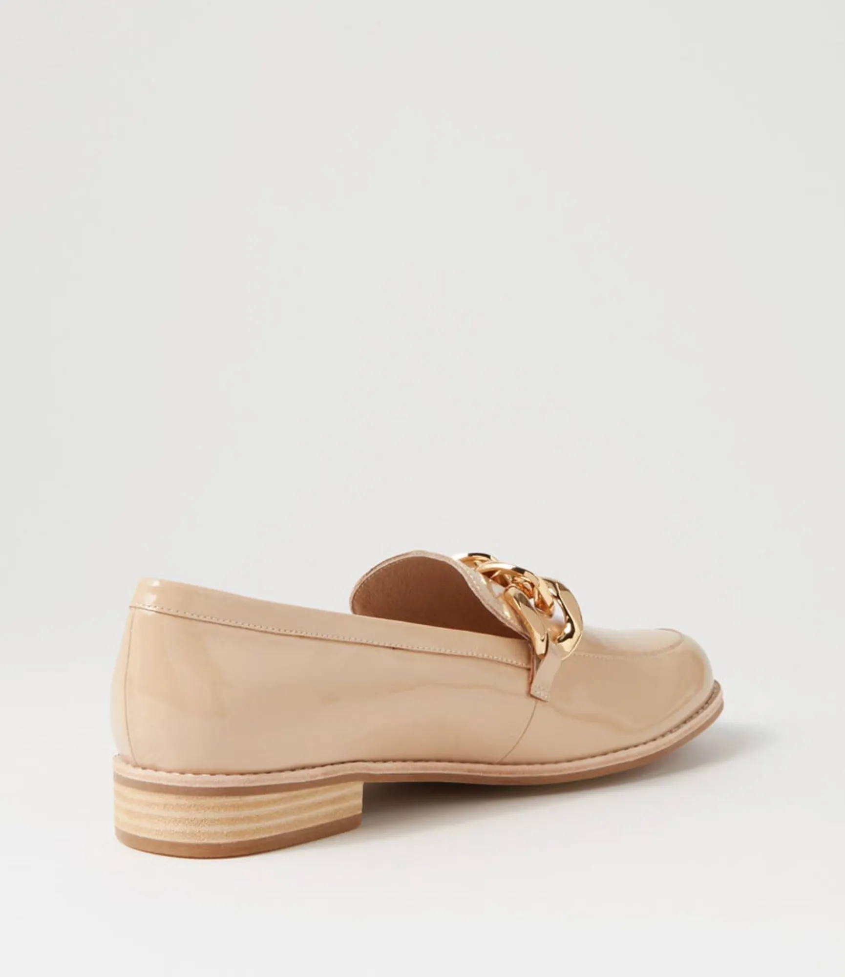 Hot Midas Shoes Ampari Latte Patent Leather Loafers