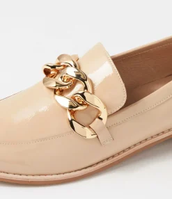 Hot Midas Shoes Ampari Latte Patent Leather Loafers
