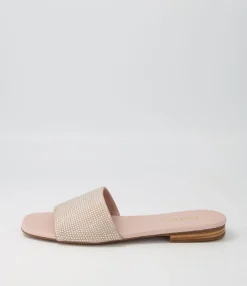Sale Midas Shoes Aparti Silver Nude Jewels Suede Slides