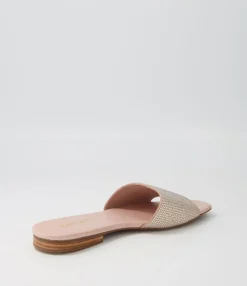 Sale Midas Shoes Aparti Silver Nude Jewels Suede Slides