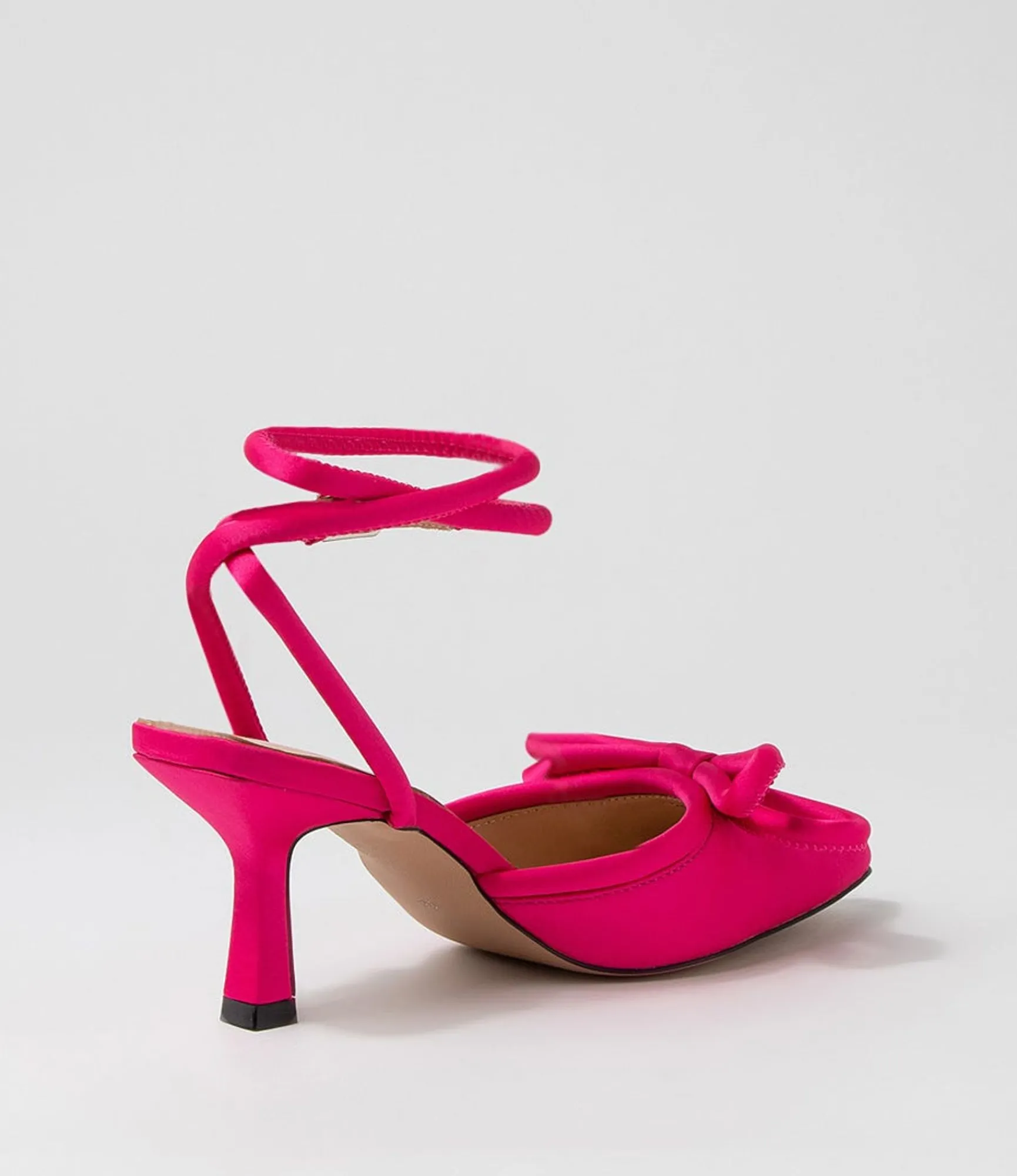 Clearance Midas Shoes Arabell Fuchsia Satin Heels