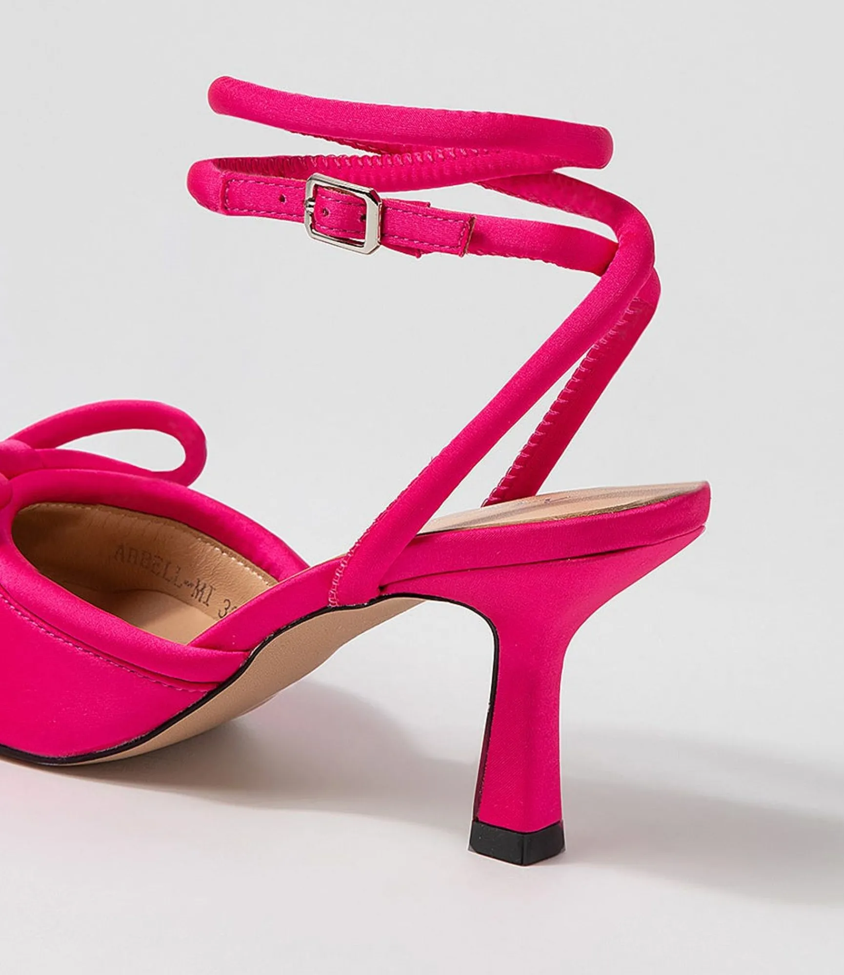Clearance Midas Shoes Arabell Fuchsia Satin Heels