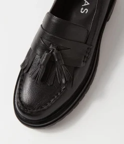Fashion Midas Shoes Arren Black Leather Loafers