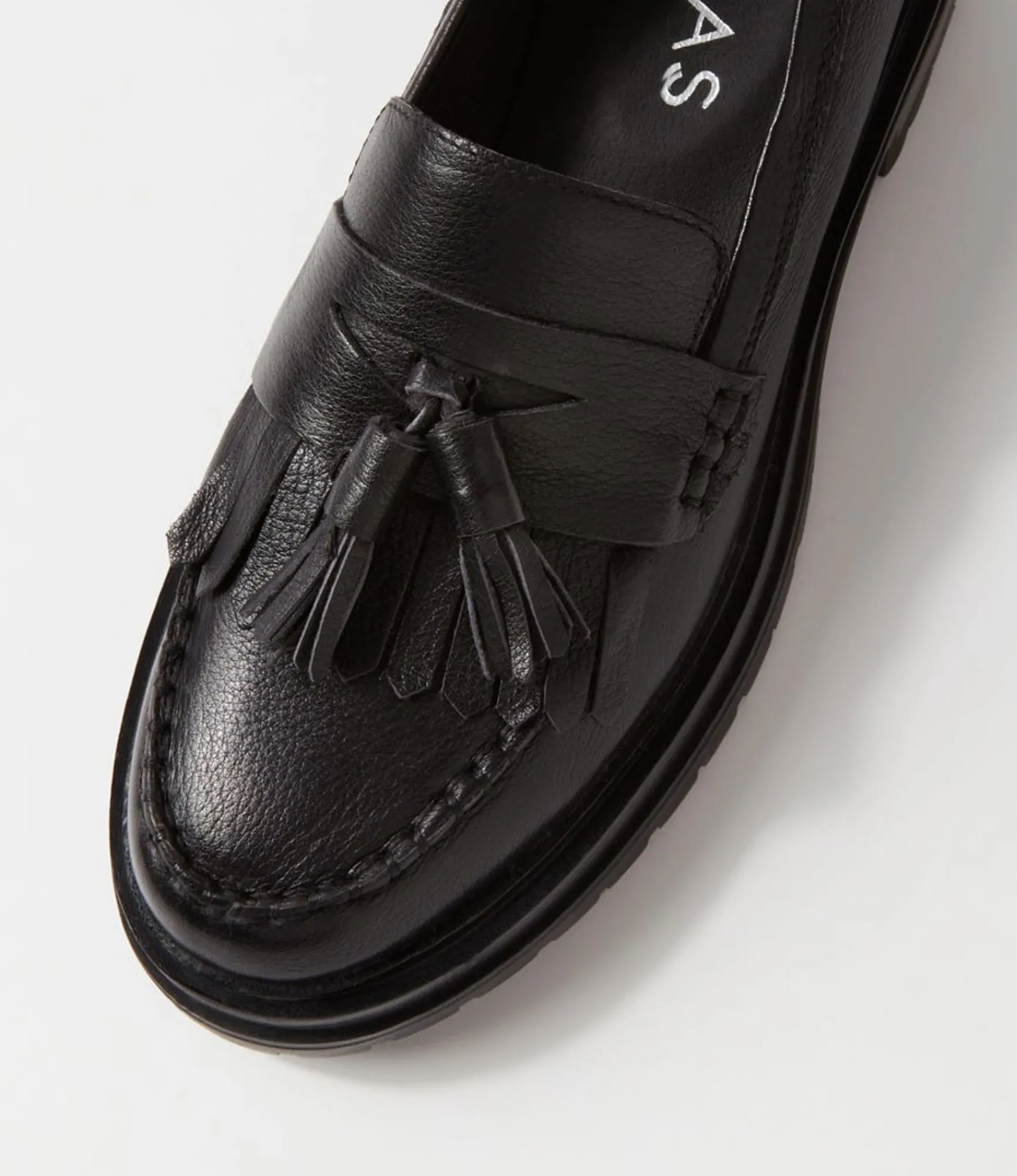 Fashion Midas Shoes Arren Black Leather Loafers