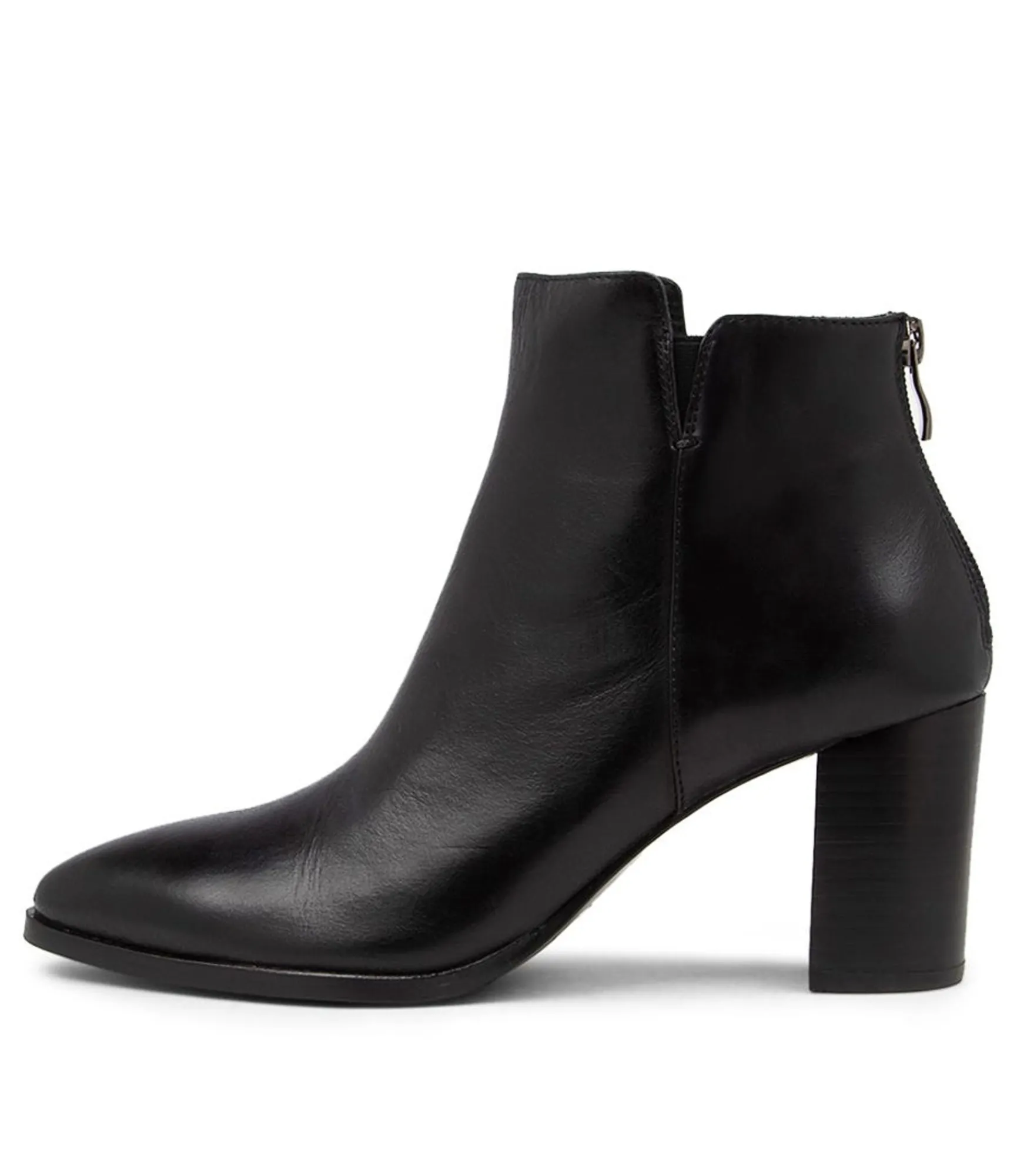 Clearance Midas Shoes Astro Black Leather Ankle Boots Bh