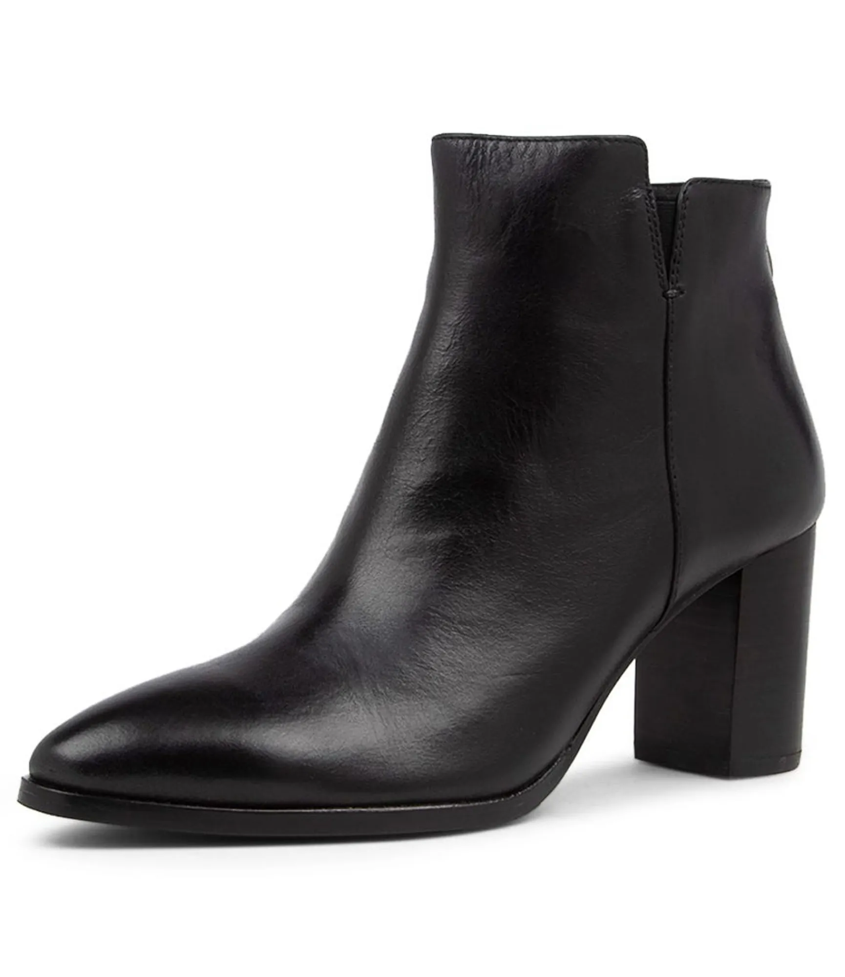 Clearance Midas Shoes Astro Black Leather Ankle Boots Bh