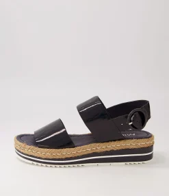 Flash Sale Midas Shoes Athens Navy Patent Leather Sandals