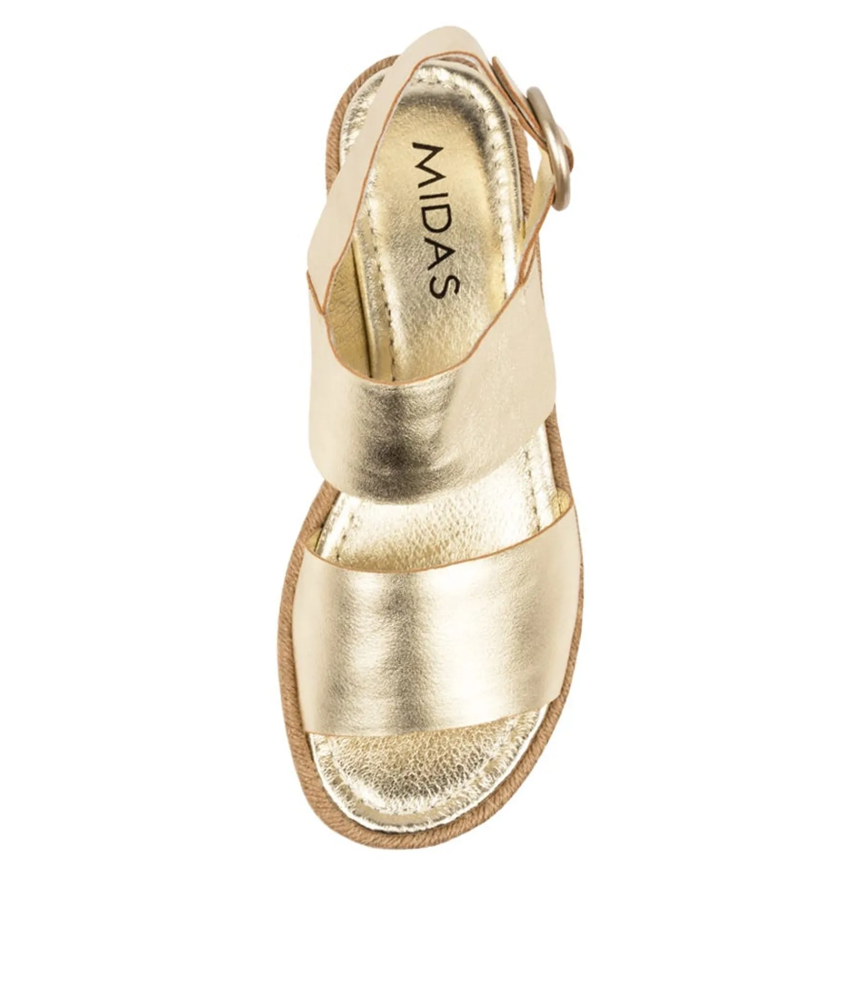 Online Midas Shoes Athens Pale Gold Leather