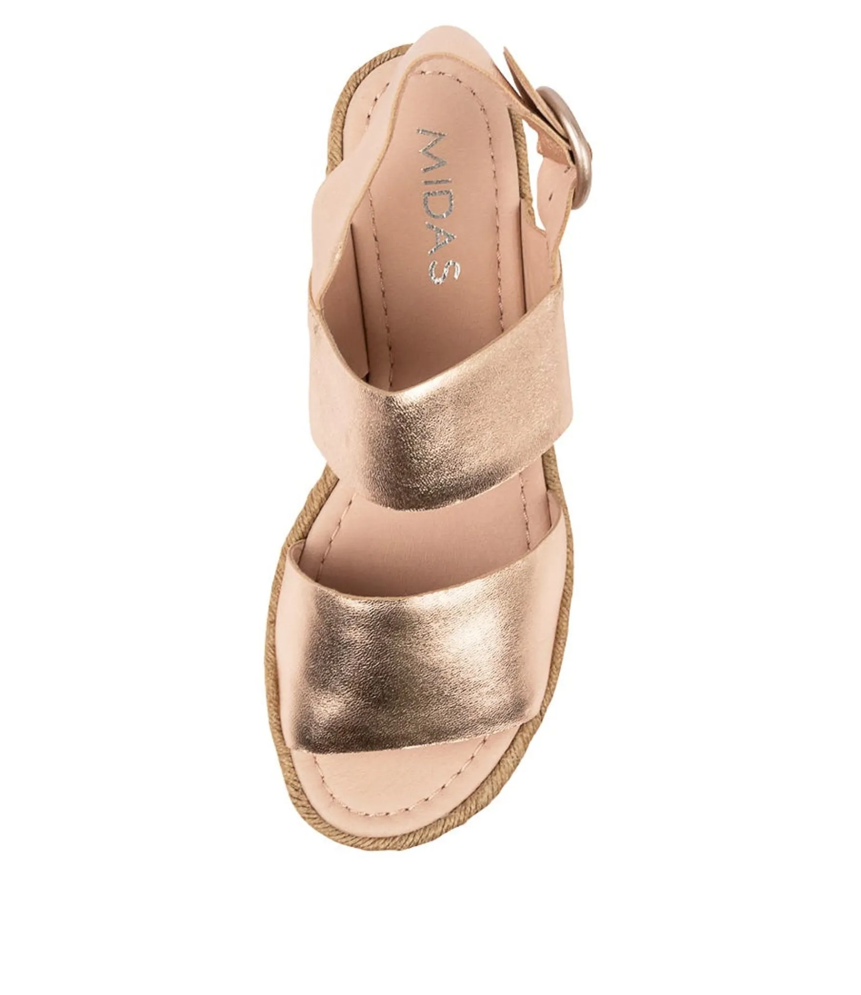 Clearance Midas Shoes Athens Rose Gold Leather