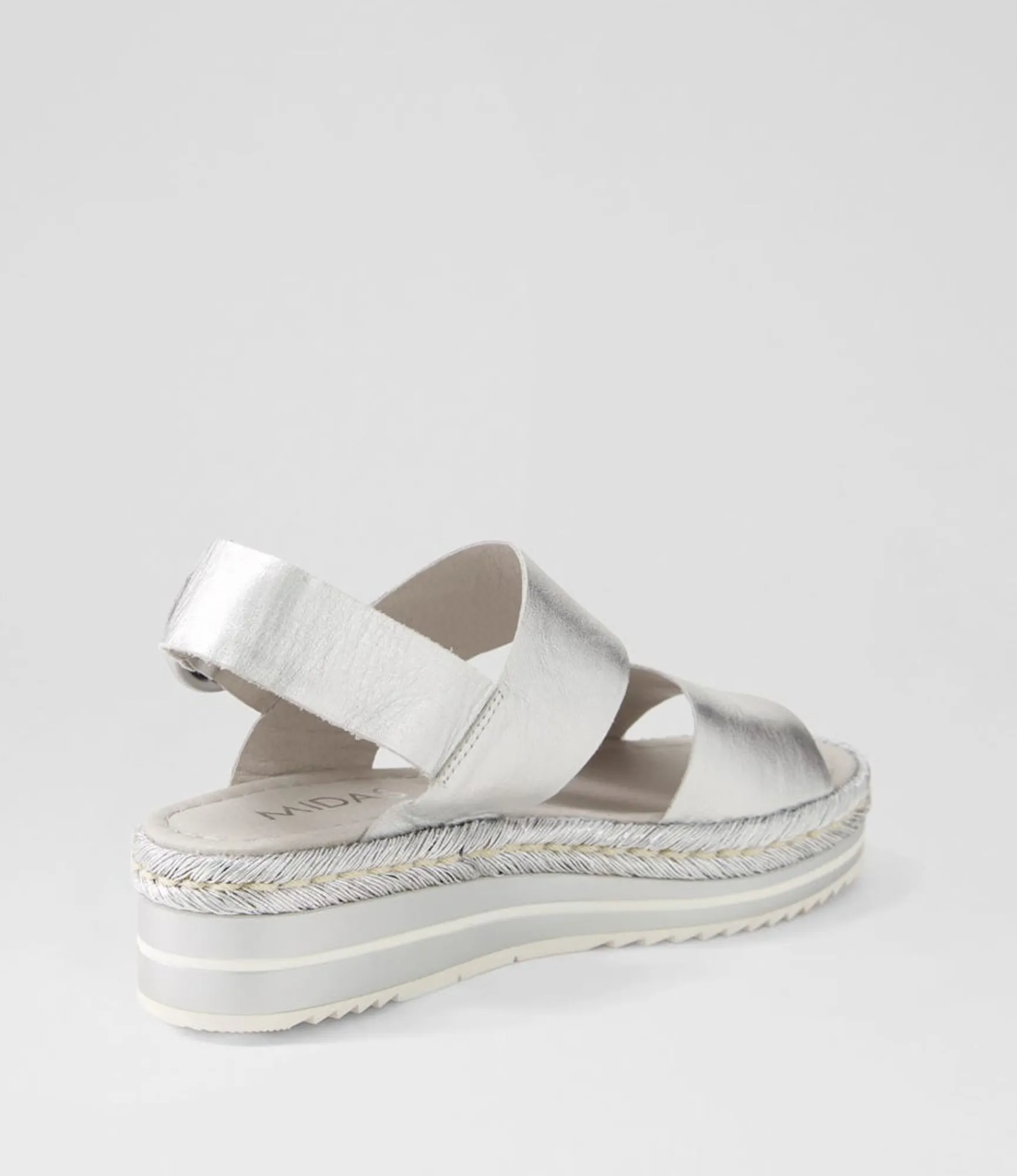Cheap Midas Shoes Athens Silver Rope Leather Sandals