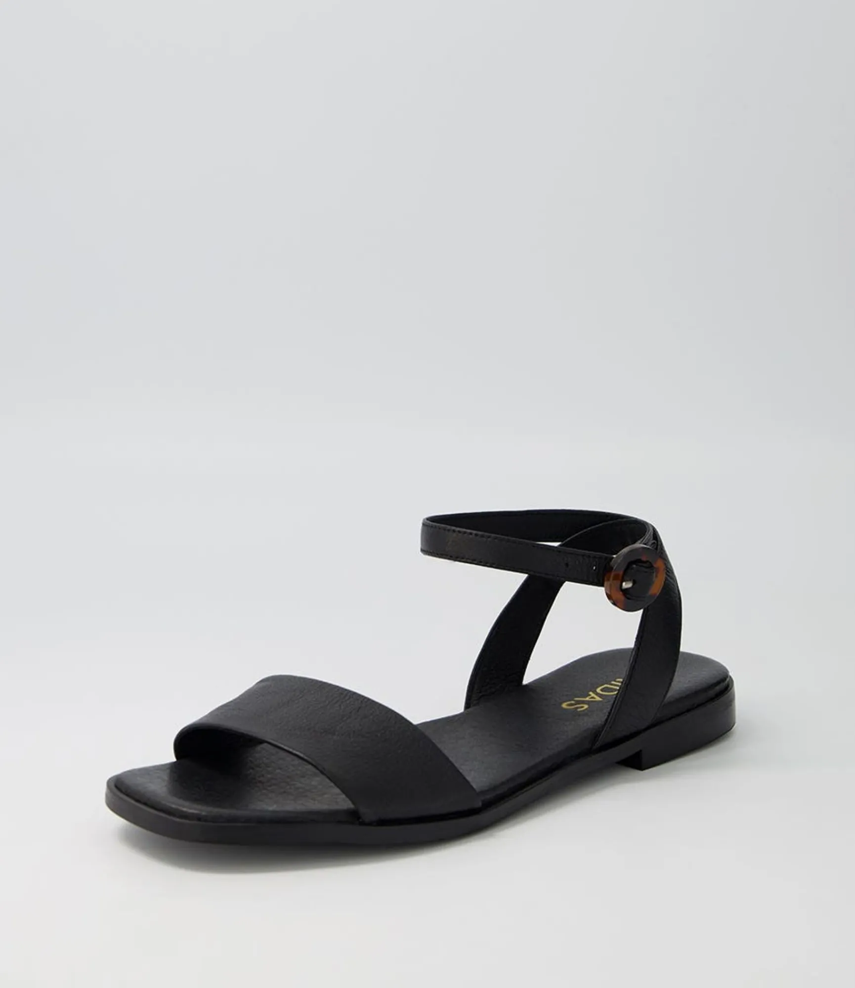 Store Midas Shoes Atila Black Leather Sandals