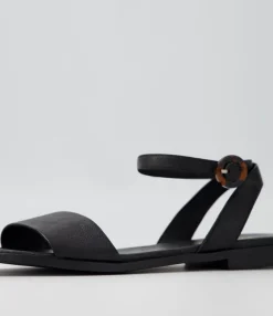 Store Midas Shoes Atila Black Leather Sandals