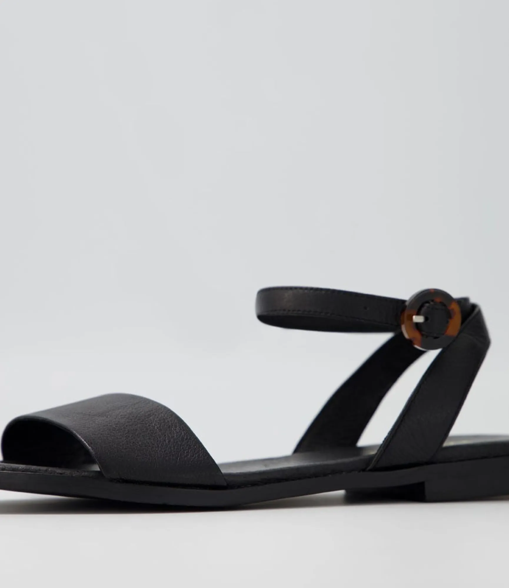 Store Midas Shoes Atila Black Leather Sandals
