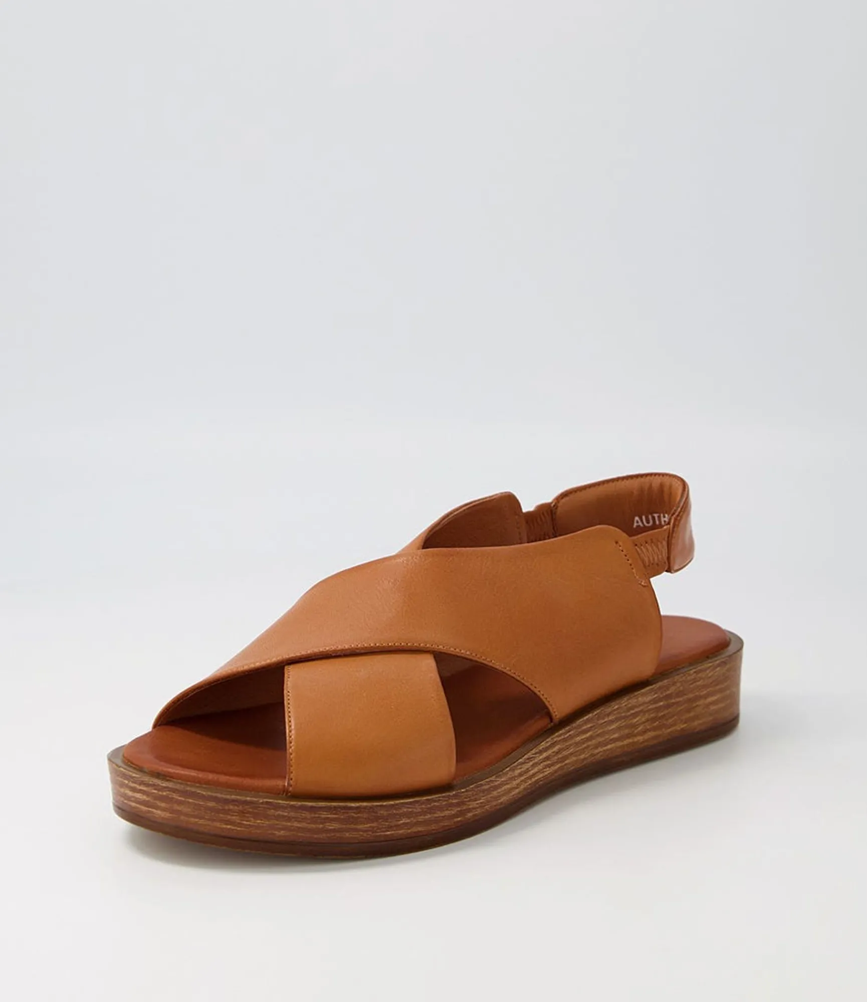 Outlet Midas Shoes Authora Tan Leather Sandals