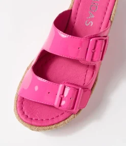 Flash Sale Midas Shoes Axil Hot Pink Patent Leather Slides