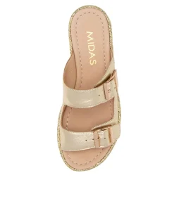 Cheap Midas Shoes Axil Pale Gold Leather