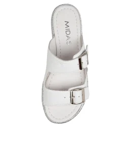 Sale Midas Shoes Axil White Silver Leather