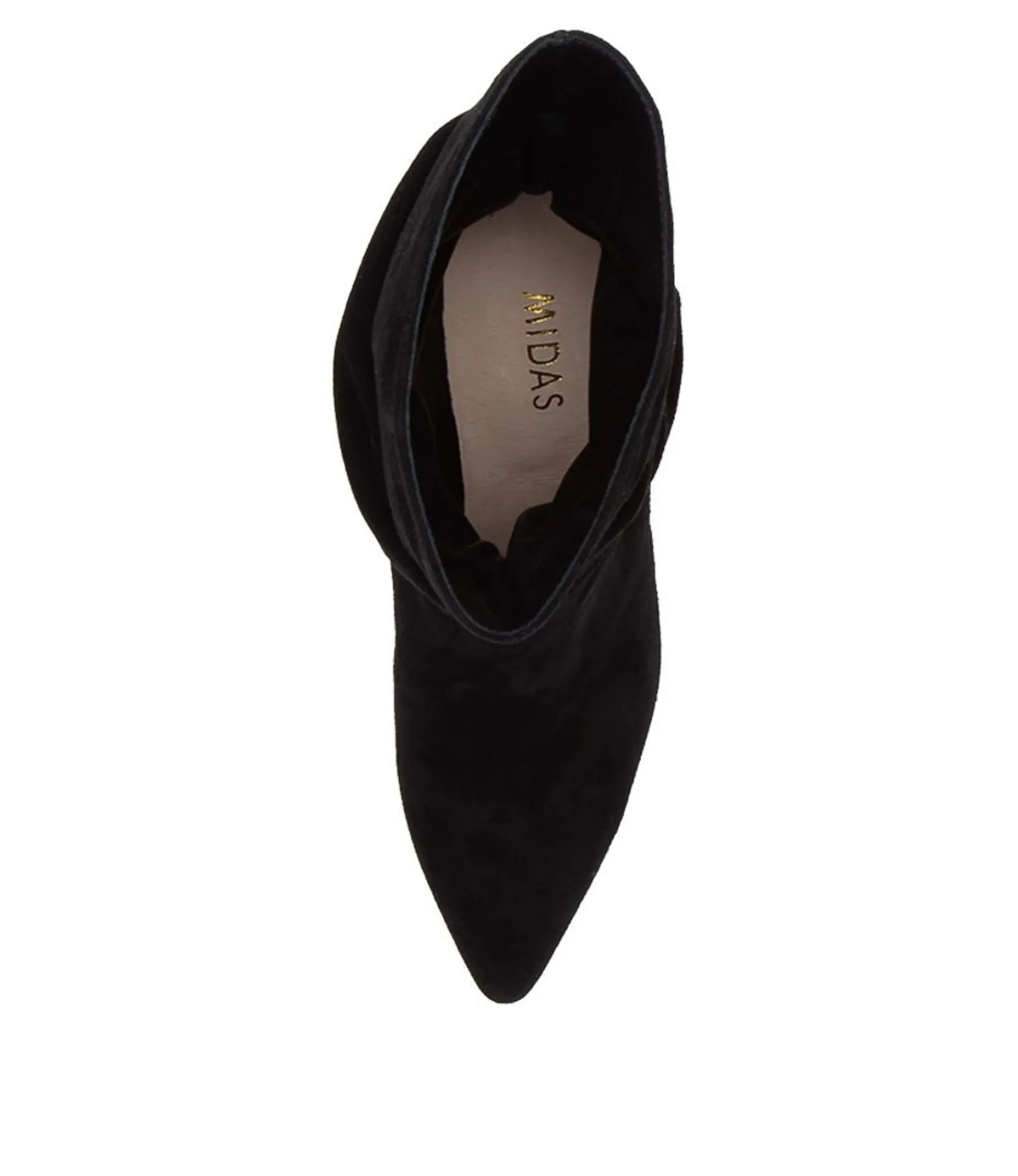 Store Midas Shoes Barney Black Suede Ankle Boots