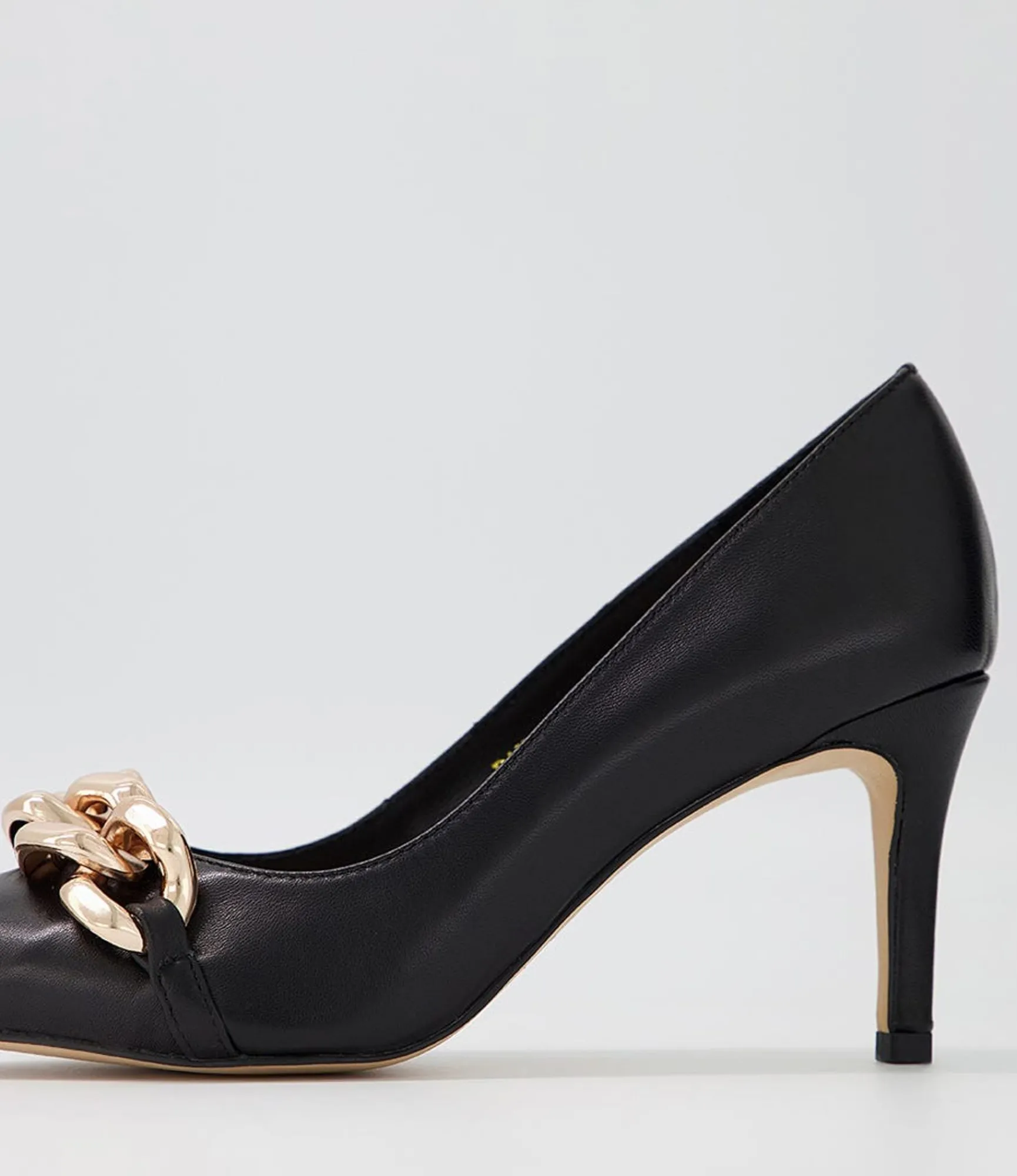 Flash Sale Midas Shoes Bayon Black Leather Pump Heels
