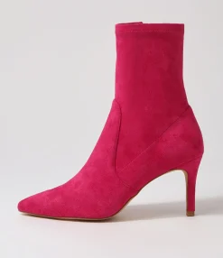 Flash Sale Midas Shoes Beauty Fuchsia Stretch Microsuede Ankle Boots