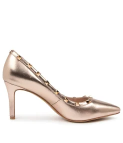 Shop Midas Shoes Beckry Rose Gold Leather