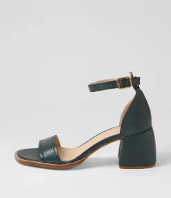 Cheap Midas Shoes Believe Navy Covered Heel Leather Sandals