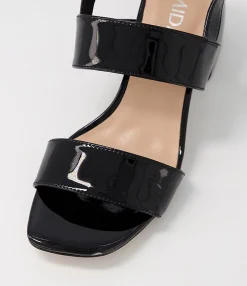 Hot Midas Shoes Bellar Black Patent Leather Sandals