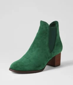 Sale Midas Shoes Belle New Emerald Choc Suede Chelsea Boots
