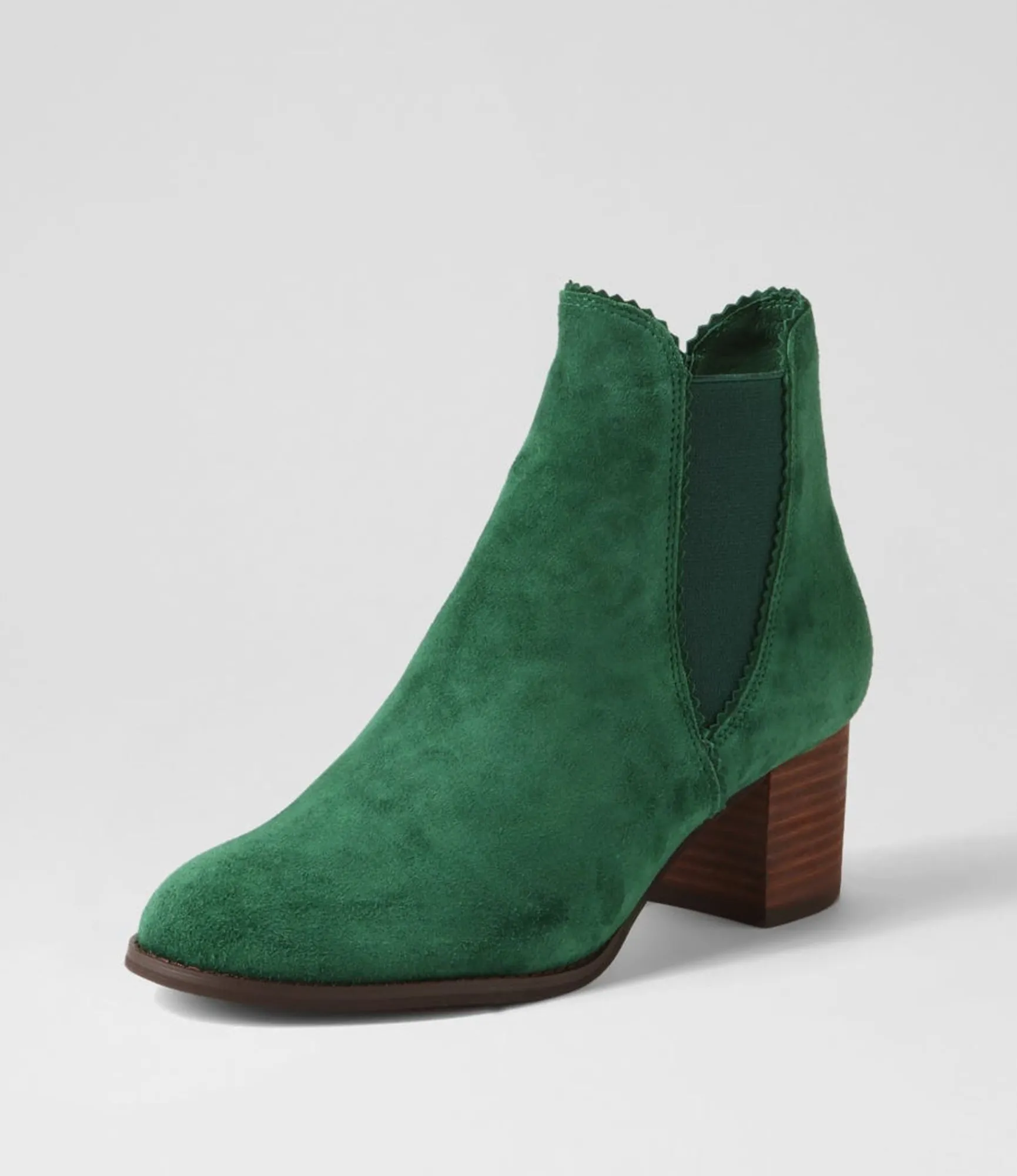 Sale Midas Shoes Belle New Emerald Choc Suede Chelsea Boots