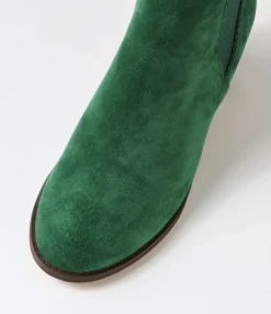 Sale Midas Shoes Belle New Emerald Choc Suede Chelsea Boots