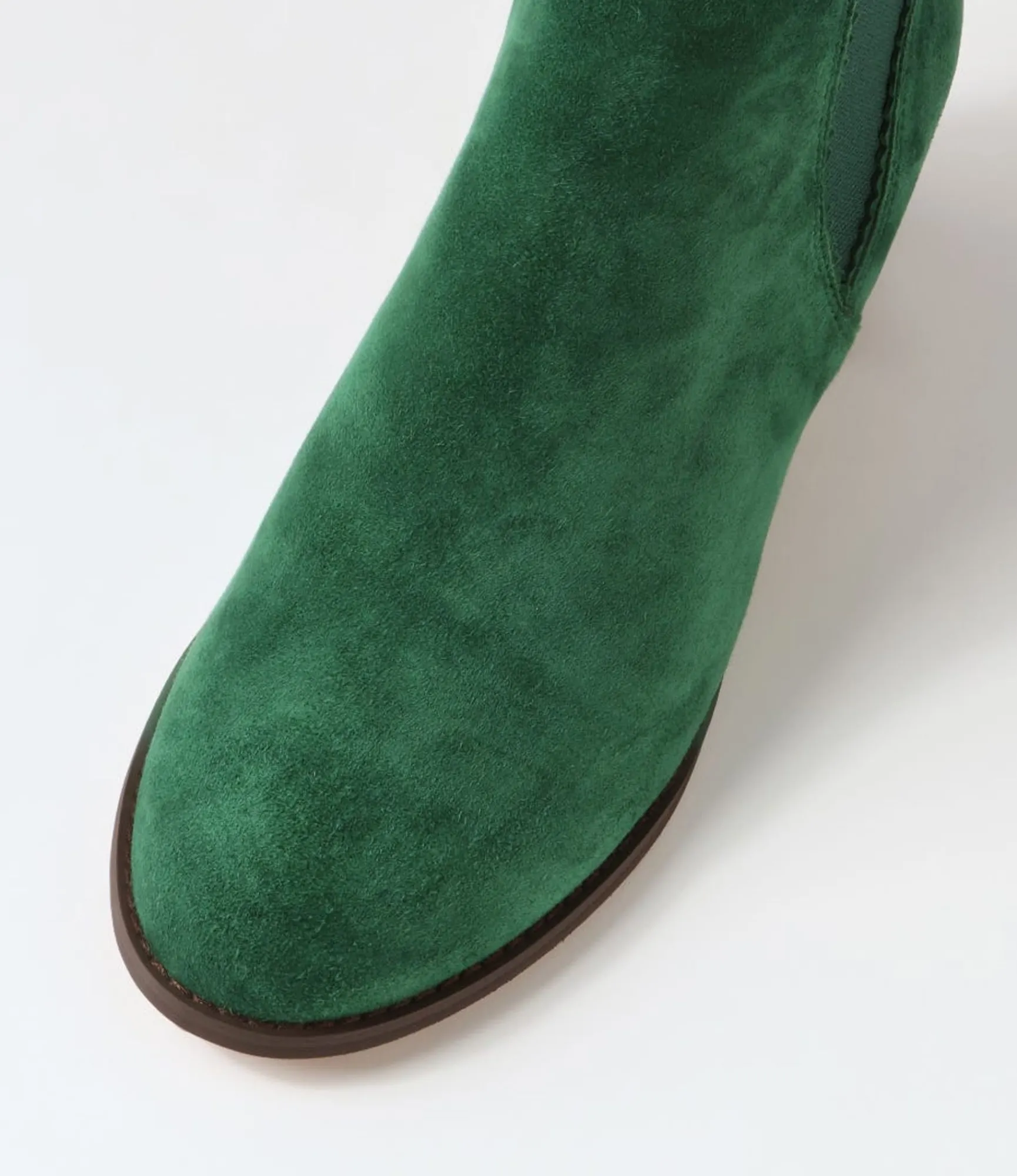 Sale Midas Shoes Belle New Emerald Choc Suede Chelsea Boots