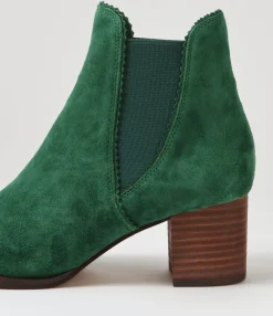 Sale Midas Shoes Belle New Emerald Choc Suede Chelsea Boots