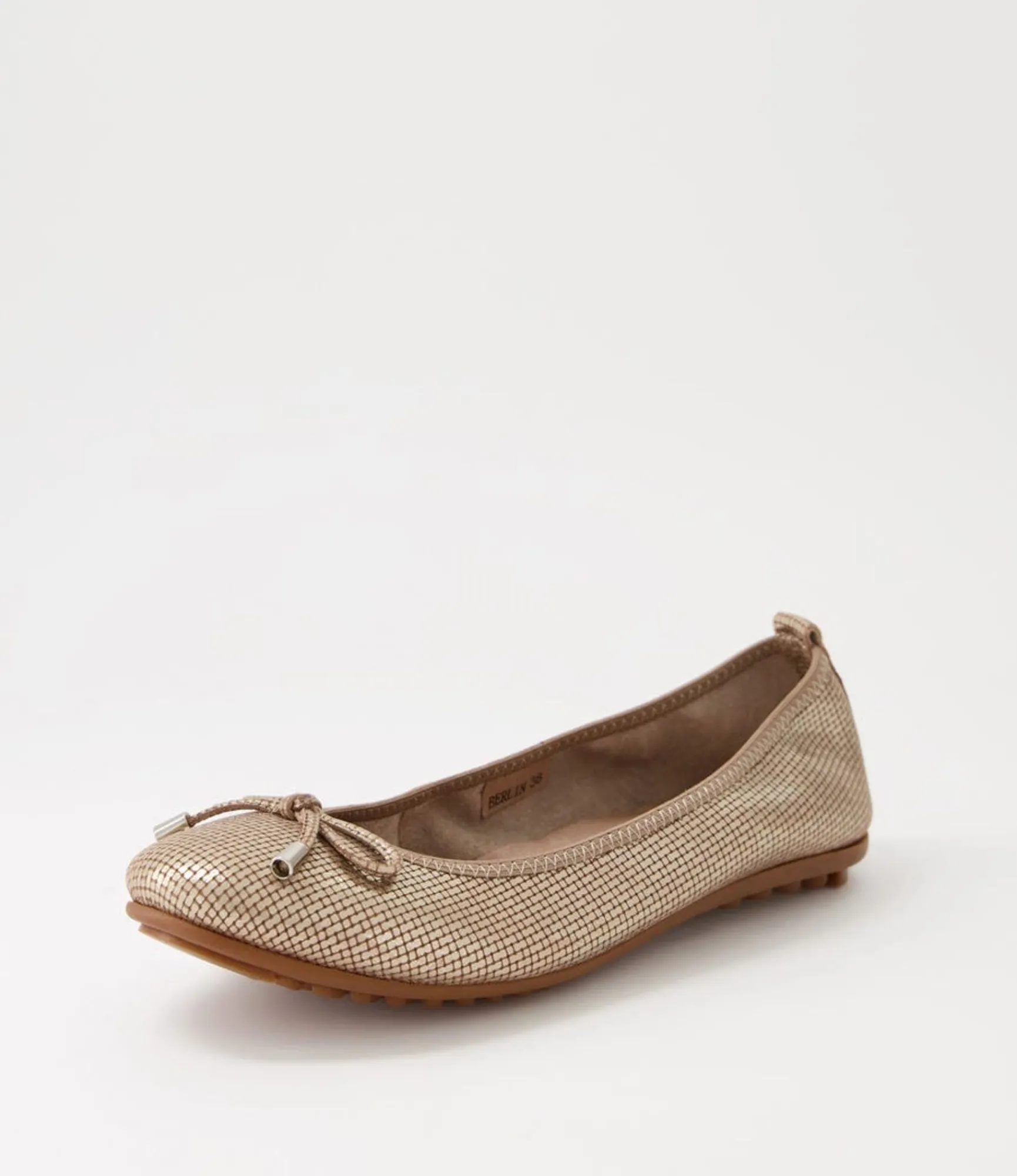 Cheap Midas Shoes Berlin Platino Cut Leather Ballet Flats