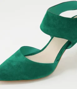 Online Midas Shoes Berlino Emerald Suede Heels